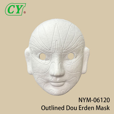หน้ากากแบบเต็มหน้า DIY สีขาว หน้ากากสำหรับงานปาร์ตี้ ทำจากวัสดุกระดาษ สามารถระบายสีได้ สำหรับฮาโลวีน