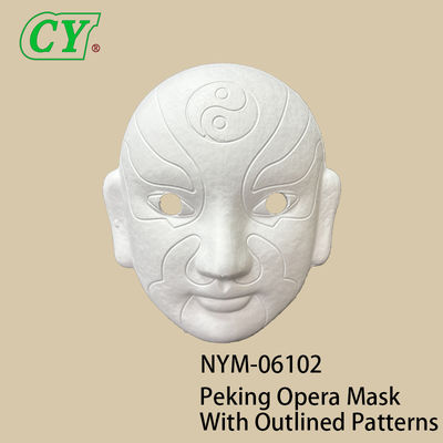 หน้ากากคอสเพลย์รูปหน้ายิ้มทำมือจากกระดาษมาเช่ หน้ากากเวนิสสำหรับงานปาร์ตี้ DIY